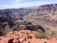 You can see the strata in the Grand Canyon.